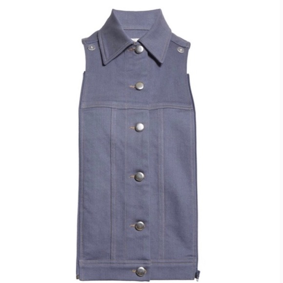Veronica Beard Accessories - NEW NWT Veronica Beard Stretch Denim Slate Dickey Insert Coronet Blue Size 00-14